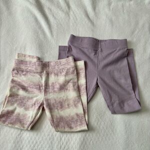 Crewcuts Girls sz 4 Purple And Pink Tie‎ Dye Full Length Leggings (2 Total)